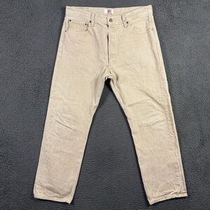 Vtg Levis 501 XX Jeans Mens 36x32 (Fits 33x29) Beige Tan Straight Fit Y2K